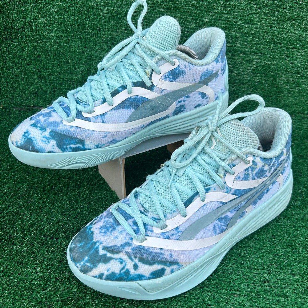 Puma‎ Stewie 2 Water Basketball Shoes Blue White Tie Dye 378318-02 Womens 11